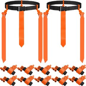 مجموعة أحزمة وأعلام كرة القدم من Hungdao مكونة من 12 لاعبًا وحزام كرة قدم قابل للتعديل للأطفال والمراهقين والكبار للتدريب الداخلي والخارجي (أصفر، أخضر) in Kuwait