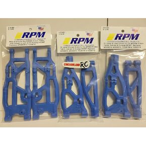 مجموعة RPM 81485 81405 الجزء العلوي الخلفي الأمامي العلوي ARMS تشمل Chicagoland RC ملصق V1-V4 فقط Arrma Kraton Talion Outcast 6s AR330249 TD330707 Blue