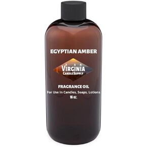 Virginia Candle Supply Egyptian Amber Fragrance Oil (16 oz Bottle) for Candle Making, Soap Making, Room Sprays, Lotions, Car Fresheners, Slime, Bath Bombs, Warmers