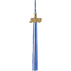 Graduation Tassel - Gold Charm - 2 Color, 2020, Blue/White