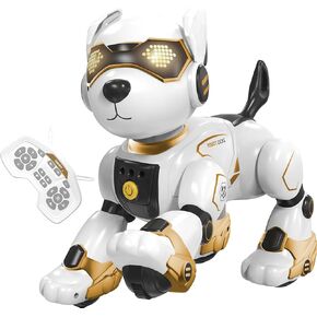 Robot Dog Toys for Kids, Remote Control Dog Robot, Voice & Touch Control, Programmable Interactive Robotic Puppy Toy, Sing, Dance, Rechargeable Robo Pet for Boys Girls Ideas