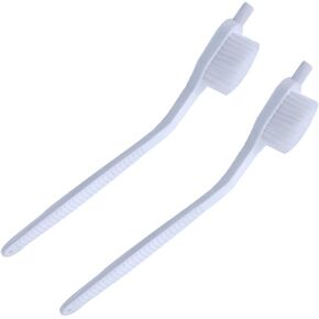 2 Pack Hamster Brush, Hedgehog Cleaning Supplies, for Small Space Crevice Cleaning - White - Send Goods from Local Warehouse