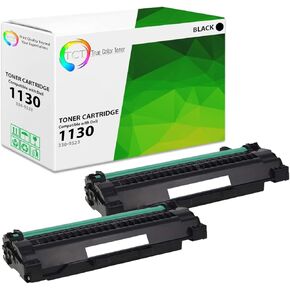 TCT 1130 خرطوشة الحبر 2 حزمة - بديل متوافق مع Dell 330-9523 7H53W 2MMJP 3J11D WORKS BLACK مع Dell 1130 1130N 1133 1135N PRINTERS (2،500 صفحة)
