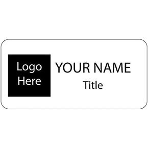 Business Name ID/Badge Custom Full Color Printing - Magnet Backer (White)