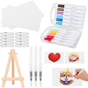 Gtyuoo Magic Puffy Paint,3D Drawing Magic Canvas Sponge,Puffy Popcorn Drawing Texture Painting Kit,Puffy Popcorn DIY Painting Kit