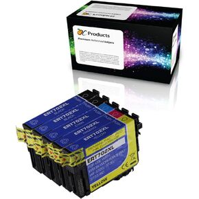 Remanufactured Ink Cartridge Replacement 5 Pack for Epson 702 702XL for WF-3720 WF-3730 WF-3733