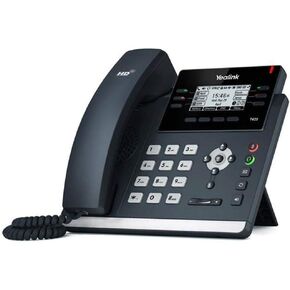 Yealink SIP-T42S 12 Lines. 2.7-Inch Graphical Display. Dual-Port Gigabit Ethernet, 802.3af PoE, Power Adapter Not Included