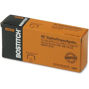 Bostitch® B8® PowerCrown™ Premium Staples, 1/4" Size, Box Of 5,000
