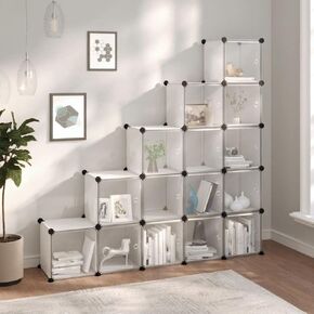 Storage Cube Organizer Transparent Polypropylene, Steel,Home & Garden,Household Supplies,Storage & Organisation,Clothing & Wardrobe Storage,Shoe Racks & Organisers,340553