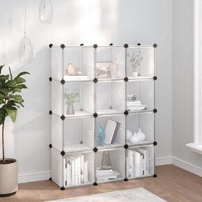 Storage Cube Organizer for -Free Living, 12 Modular Cubes, Sturdy and Stylish, for Home and Office Use