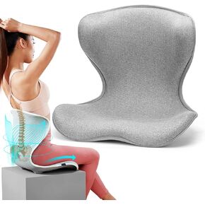 Lumbar Support for Office, Ergonomic Back Cushion for Lower Pain Relief, Improve Posture, Floor Seat,Meditation Chair, Chair Back Support for Computer Chairs, Gaming,Home - Working. (Blue)