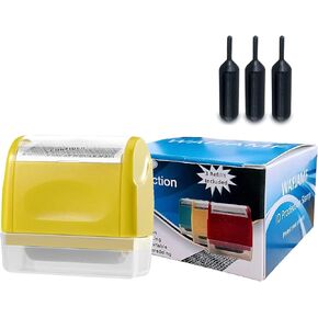 ختم سرقة الهوية من WAFJAMF Roller Stamp مثالي لحماية الخصوصية (أحمر) in Kuwait