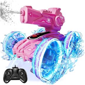 Amphibious Remote Control Car for Boys Kids - 4WD Waterproof 2.4 GHz 360°Rotation RC Stunt Car - Water and Land Pool Toys Cars for 4 5 6 7 8 9 10 Year Old Boys Christmas Birthday Gifts