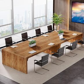 Tribesigns 6.5FT Conference Table, Large Rectangle Conference Room Table, Long Meeting Seminar Table Business Tables for 6-8 People (One Table)