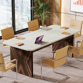 Tribesigns 6 ft Conference Table, 70.8-Inch Small Rectangular Meeting Table, Modern Seminar Boardroom Table for Office Conference Room (1)