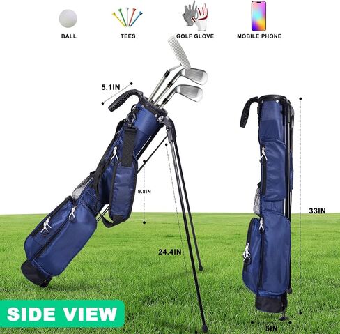 حقيبة جولف صغيرة Pitch N Putt مع حزام قابل للتعديل، حقيبة يوم الأحد خفيفة الوزن سهلة الحمل من 3 إلى 7 مضارب إلى نطاق القيادة، Par 3، دورات تنفيذية in Kuwait