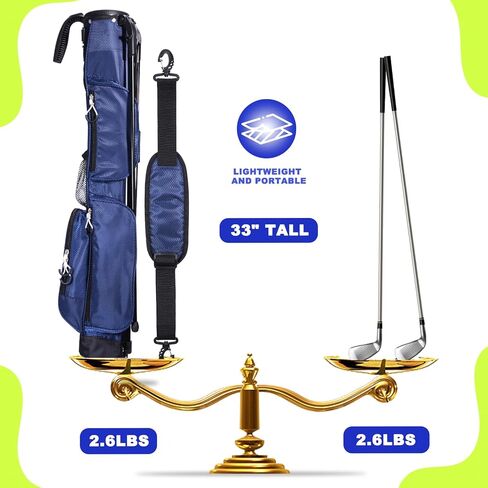 حقيبة جولف صغيرة Pitch N Putt مع حزام قابل للتعديل، حقيبة يوم الأحد خفيفة الوزن سهلة الحمل من 3 إلى 7 مضارب إلى نطاق القيادة، Par 3، دورات تنفيذية in Kuwait