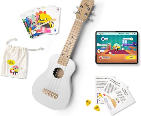 لوغ وود سوبرانو القيثارة للأطفال والمبتدئين، التطبيقات والدروس، لجميع الأعمار (أبيض) in Kuwait