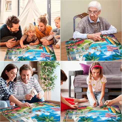 500 Pieces Puzzle for Adults, Beach Dog Flower Puzzle, Recycled Cardboard Jigsaw Puzzles 500 Pieces, Challenging Puzzles Game Home Art Decor Birthday Party Gift Toy for Teens Seniors 20.5 * 15 inch in Kuwait
