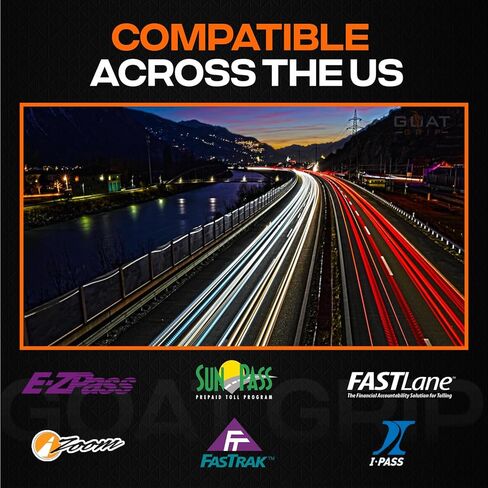 EZ Pass/I-Pass/FasTrak/SunPass Strips | Clear Mounting Stickers with Strong Adhesive | Windshield Holder Tape for Toll Tags | 4 Transparent Stickers (2 Sets) + 1 Alcohol Prep Pad | Easy Application in Saudi Arabia