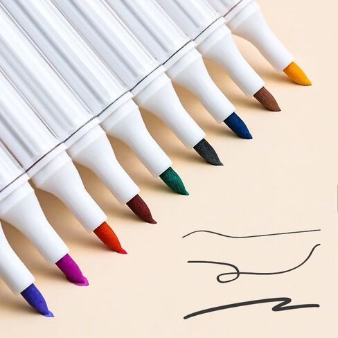 Skin tone Acrylic Paint Pen Markers, 9 Colors Soft Brush Tip Paint Pens for Wood Glass Eggs Rock Painting Canvas Stone Fabric DIY Crafts Making Art Supplies (Skin tone) in Saudi Arabia