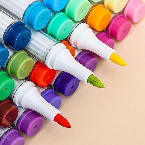 Skin tone Acrylic Paint Pen Markers, 9 Colors Soft Brush Tip Paint Pens for Wood Glass Eggs Rock Painting Canvas Stone Fabric DIY Crafts Making Art Supplies (Skin tone) in Saudi Arabia
