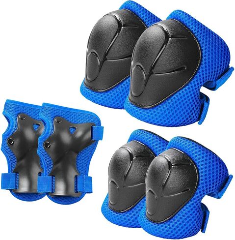 ألوان متدرج الأطفال الأطفال الواقيين مجموعة منصات الركبة للطفل من 2 إلى 14 سنة ، مع قابلة للتعديل حزام الأطفال/ وسادات ركبة الشباب منصات الكوع الحراس الرسغ in Kuwait