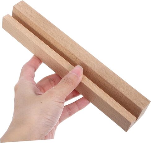 Natural Material Calendar Base Wooden Display Stand Desk Calendar Holder Photo Clamps Wooden Postcard Display in Saudi Arabia