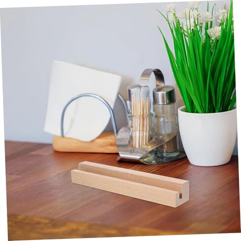 Natural Material Calendar Base Wooden Display Stand Desk Calendar Holder Photo Clamps Wooden Postcard Display in Saudi Arabia