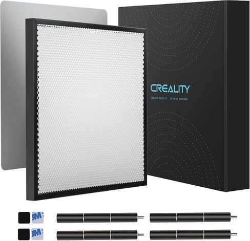 Creality Honeycomb Working Table Set 320x320mm Steel Honeycomb Laser Bed for Laser Cutter Engraver with Steel Sheet and 12 PCS Laser Engraver Raiser for Creality Falcon Laser Cutter and Engraver in Saudi Arabia