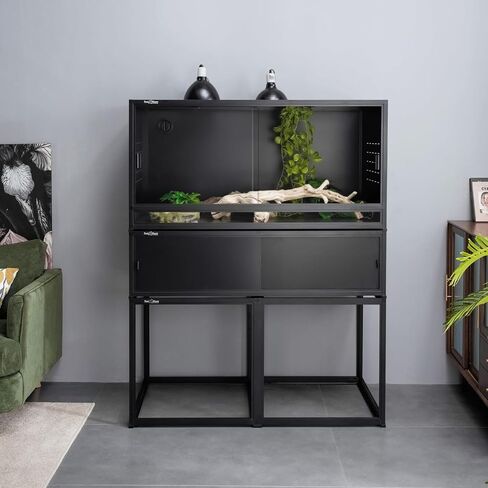 حاوية حامل 48 × 24 بوصة للتنسيب خارج الطابق وإعداد المذهل الذي يرفضه منزل الزواحف 24 بوصة (أسود) in Kuwait