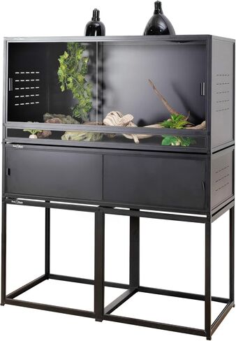 حاوية حامل 48 × 24 بوصة للتنسيب خارج الطابق وإعداد المذهل الذي يرفضه منزل الزواحف 24 بوصة (أسود) in Kuwait