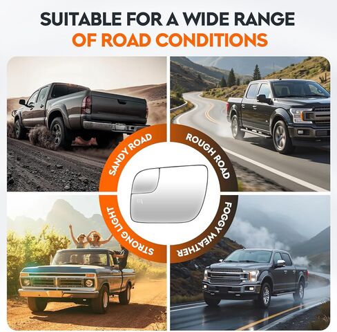 Youx Moto لسيارة Ford Explorer 2011-2017 زجاج مرآة الرؤية الجانبية اليمنى للركاب، مع حامل خلفي، استبدل BB5Z17K707A in Kuwait