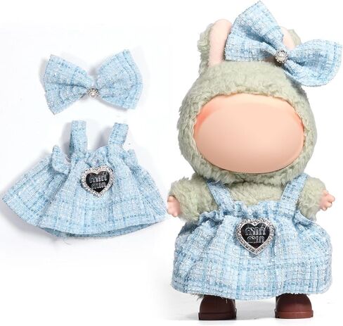 AICase for Labubu Clothes/for Labubu Outfits,Clothes Set for 17cm Lububu Doll,2 Piece Set Premium Luxury Chic Dress Clothing for LA BUBU, Girls Stylish Adorable Dolls Clothes Accessories (No Doll)_2 in Saudi Arabia