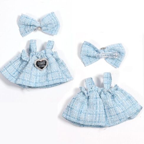 AICase for Labubu Clothes/for Labubu Outfits,Clothes Set for 17cm Lububu Doll,2 Piece Set Premium Luxury Chic Dress Clothing for LA BUBU, Girls Stylish Adorable Dolls Clothes Accessories (No Doll)_2 in Saudi Arabia