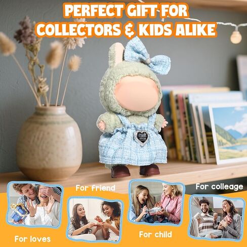 AICase for Labubu Clothes/for Labubu Outfits,Clothes Set for 17cm Lububu Doll,2 Piece Set Premium Luxury Chic Dress Clothing for LA BUBU, Girls Stylish Adorable Dolls Clothes Accessories (No Doll)_2 in Saudi Arabia