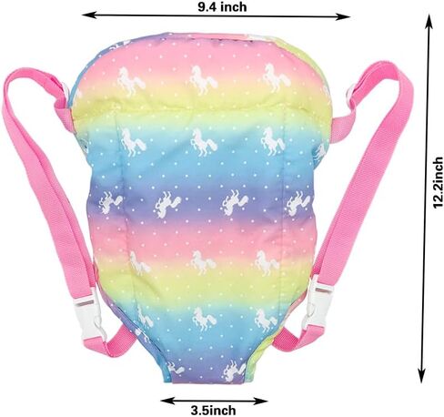 Doll Accessories Baby Doll Carrier Toys Baby Dolls Backpack for 12-18 Inch American OG Doll (Rainbow) in Kuwait