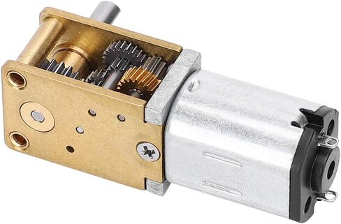 MINI Micro Metal Gear Motor ، N20 DC12V CW CCW تقليل السرعة للفرشاة المحرك بديل لمحرك المحاكاة الذكية لمحاكاة الألعاب الإلكترونية (DC12V 27RPM) in Kuwait