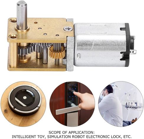 MINI Micro Metal Gear Motor ، N20 DC12V CW CCW تقليل السرعة للفرشاة المحرك بديل لمحرك المحاكاة الذكية لمحاكاة الألعاب الإلكترونية (DC12V 27RPM) in Kuwait