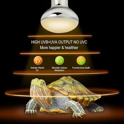 80W UVA UVB Vapor Reptile Heat Lamp, High Intensity Self-Ballasted UVB Basking Lamp Bulb,Full Spectrum Sun Light for Reptiles and Amphibians in Kuwait
