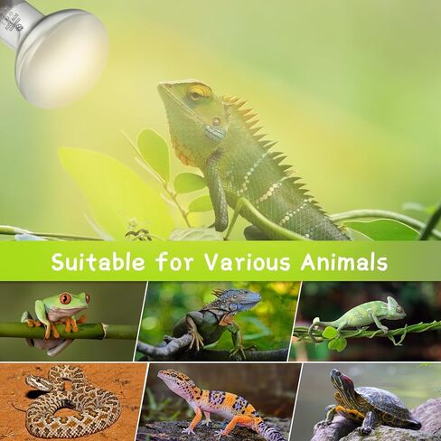 80W UVA UVB Vapor Reptile Heat Lamp, High Intensity Self-Ballasted UVB Basking Lamp Bulb,Full Spectrum Sun Light for Reptiles and Amphibians in Kuwait