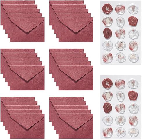 30 Pieces A6 Envelopes with 30 Seal Stickers, 6.32 x 4.45 inch Envelopes for 4 x 6 Wedding Invitation Cards, Greeting Cards, Graduation, Birthday Party Invitations, Blue. in Kuwait