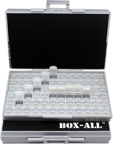 Two AideTek BOXALL72 SMD SMT Resistor Capacitor 1206 0805 0603 Box Organizer Craft Beads Storage 72 Compartments on Each Box in Saudi Arabia