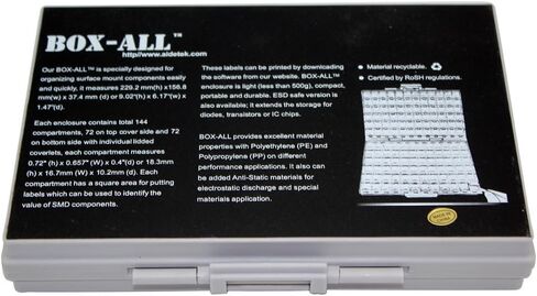 Two AideTek BOXALL72 SMD SMT Resistor Capacitor 1206 0805 0603 Box Organizer Craft Beads Storage 72 Compartments on Each Box in Saudi Arabia