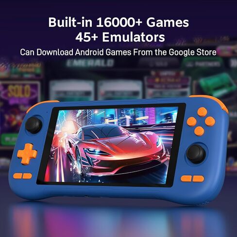kinhank K56 Retro Handheld Game Console, Support 16000+ Games, Equipped with 128G TF Card, Android 14.0 System, Portable Retro Video Game Console, 5.5 Inch IPS Touch Screen, 2.4G/5G, BT 5.0 (128GB) in Saudi Arabia