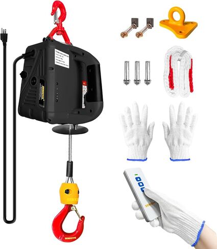 Power Electric Portable Hoist Winch 1500LBS, 3 in 1 Electric Cable Hoist 110V 25 FT with Lifting Strap, Electric Hoist Lift Ceiling Winch for Lifting Towing in Saudi Arabia