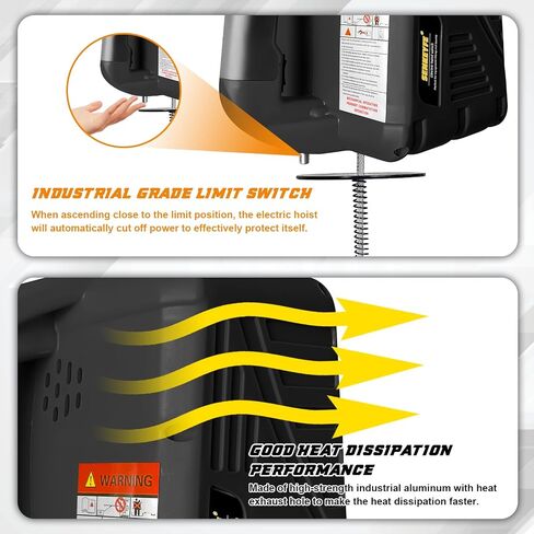 Power Electric Portable Hoist Winch 1500LBS, 3 in 1 Electric Cable Hoist 110V 25 FT with Lifting Strap, Electric Hoist Lift Ceiling Winch for Lifting Towing in Saudi Arabia