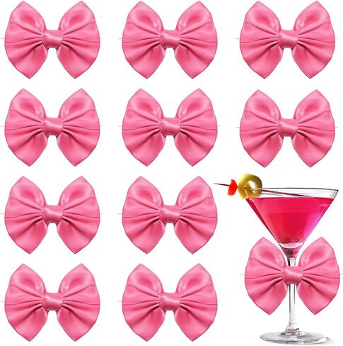 24 Pcs Satin Hot Pink Ribbon Twist Tie Bows for Treat Bags 3.5inches Pink Bows for Crafts Premade Bows Decorating Gifts Wrapping Bows for Pop Candy Apples Cake Bakery Wedding Party in Saudi Arabia