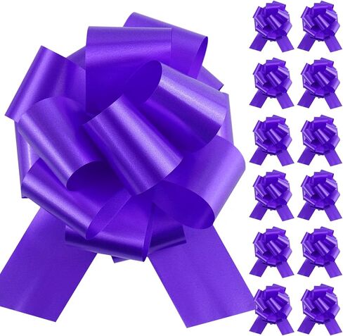 12pcs سحب أقواس لالتفاف الهدايا ، 6 بوصات هدية القوس للسلال عيد الميلاد يعرض زهرة باقة عيد ميلاد شريط الزفاف أقواس الزفاف (ألوان متعددة) in Kuwait