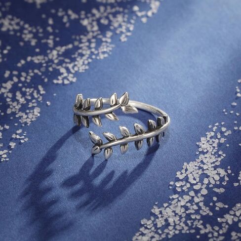 افيكون خواتم نحاسية قابلة للتعديل مطلية بالروديوم على شكل ورقة شجر للنساء، خواتم كرمة عتيقة، خواتم زهرة الاقحوان، خواتم مفرغة، معدن غير ثمين، بدون احجار كريمة in Kuwait